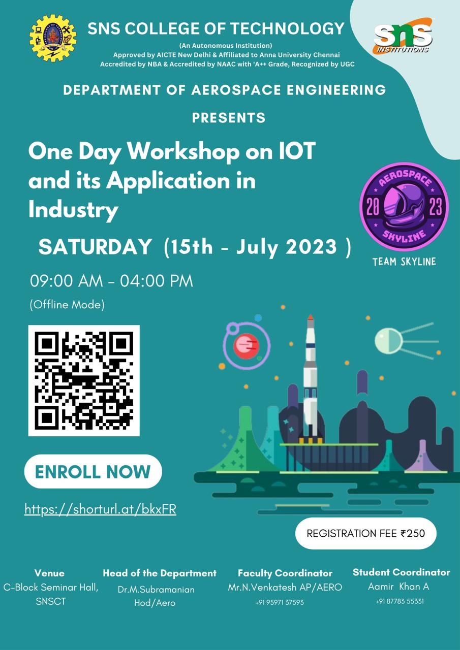 One Day Workshop on IoT and its application in Industry 2023